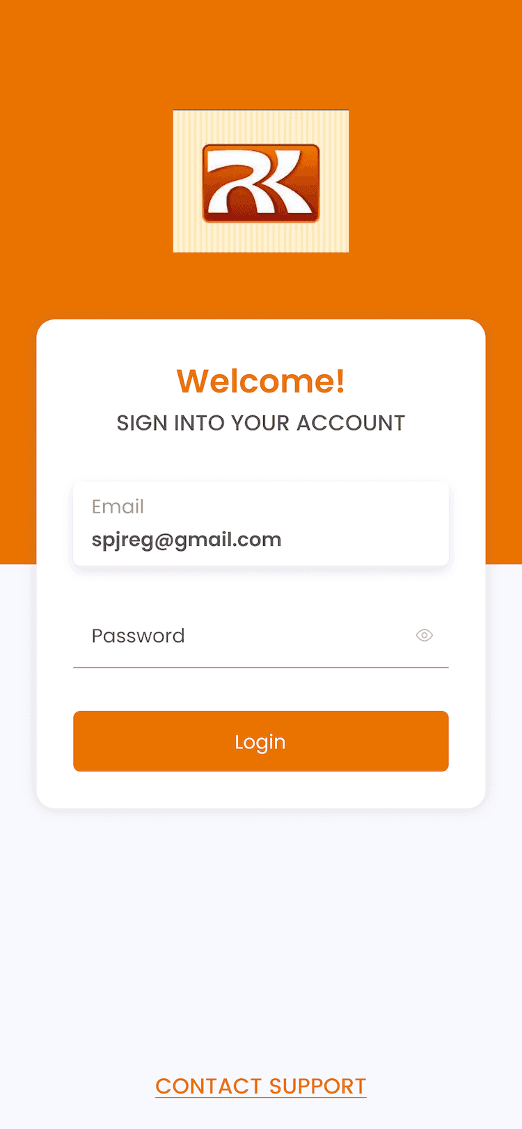 eCommerce App Login Screen