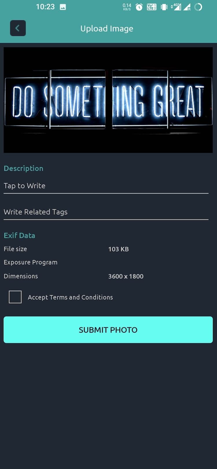 Event Photo Upload Screen