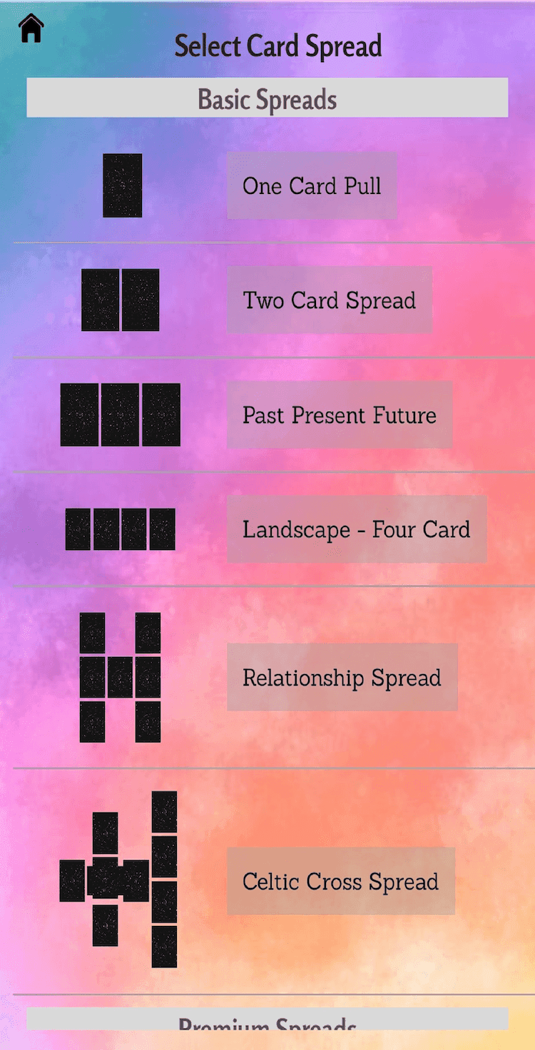 Tarot App Spreads